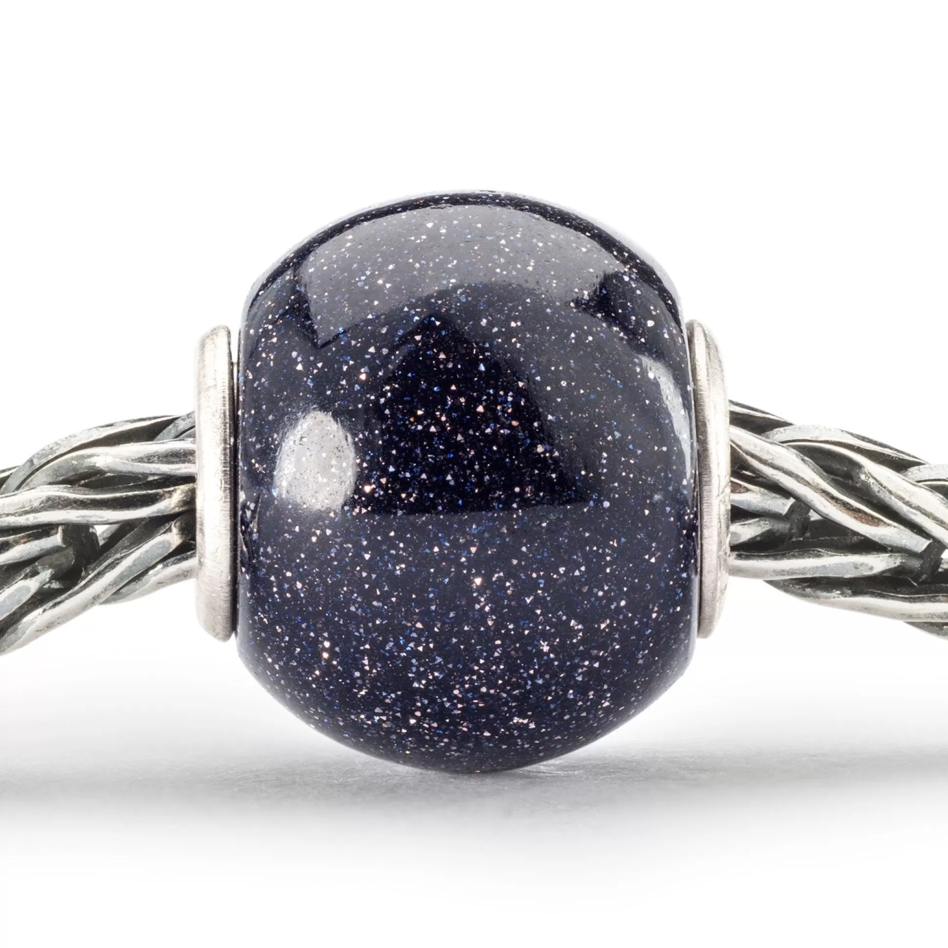 Trollbeads Beads*Round Blue Goldstone Bead